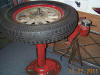 Balancing Wood Spoke Wheel with Bean Balancer