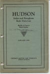 1926 Hudson Parts Manual